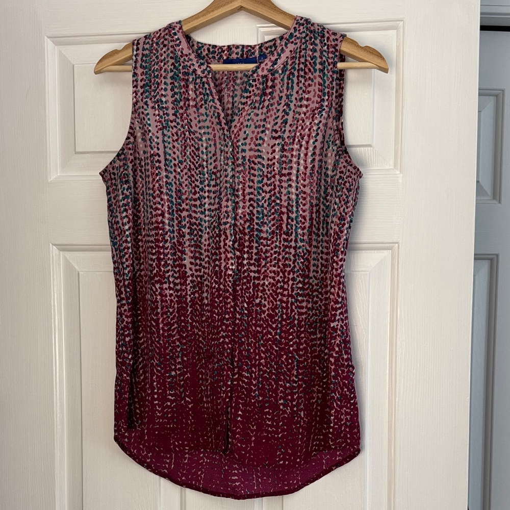 Apt. 9 Sleeveless Pink and Blue Blouse